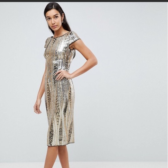 tfnc sequin midi dress